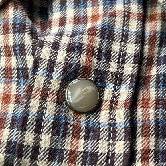 Pendleton Long Sleeve Pearl Snap Shirt Mens XL Austin Shirt Pima/ Merino Wool - Picture 5 of 8